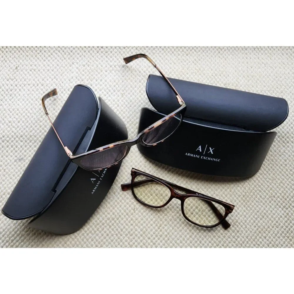 2 Armani Exchange AX 3005 8037 Eye Glasses Frames Brown Tortoise Cat 52-17 145
